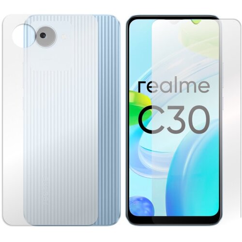 Гидрогелевая пленка LuxCase для Realme C30 Transparent 0.14mm Front&Back 92689