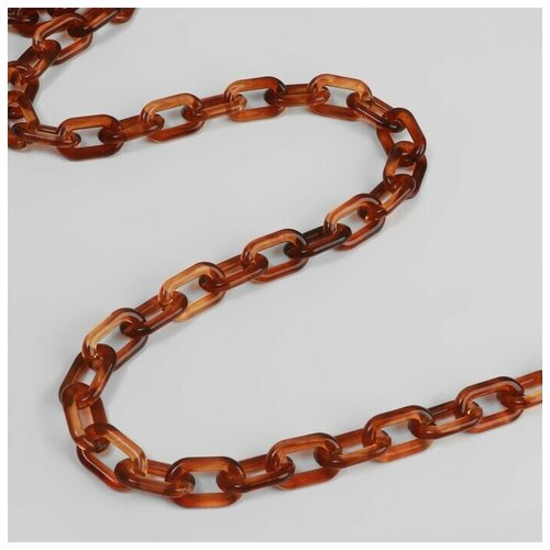 Цепочка для сумки пластиковая 31 19 мм 120 см цвет коричневый 650₽