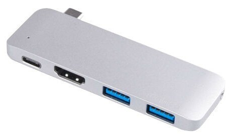 Мульти хаб Rombica Type-C M5 2 x USB 3.0 / HDMI / Type-С серебристый (TC-00070)