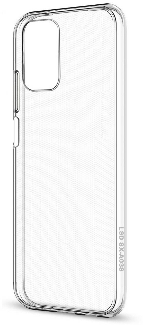 Чехол-накладка Samsung Galaxy A03s силиконовая, прозрачный