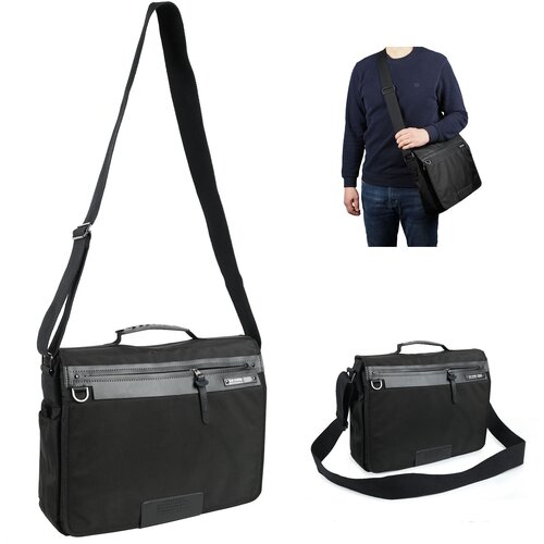 Сумка мессенджер Top Power, фактура гладкая, зернистая, черный