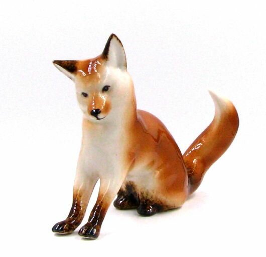фото Лиса статуэтка из фарфора