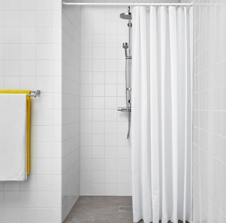 Штора для ванной Икеа бьярсен BJARSEN IKEA 180x200 см, белый - фотография № 11