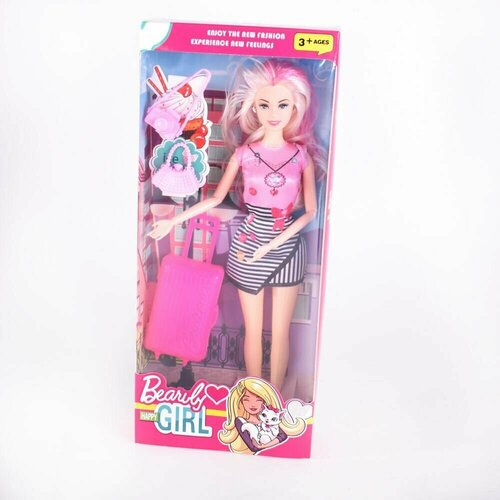 Кукла Путешественница с чемоданом и сумочками в комплекте