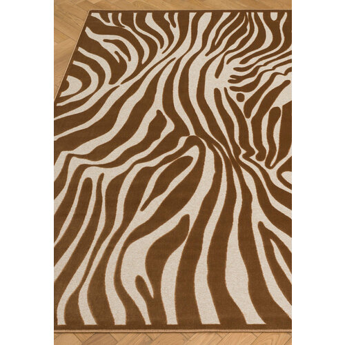 Ковер на пол 0,6 на 1,1 м в спальню, гостиную, коричневый Catrin VC3000-V358