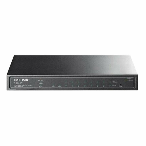 Коммутатор TP-Link 8-port gigabit Smart PoE Switch with 2 SFP TL-SG2210P 1512407 2205400₽