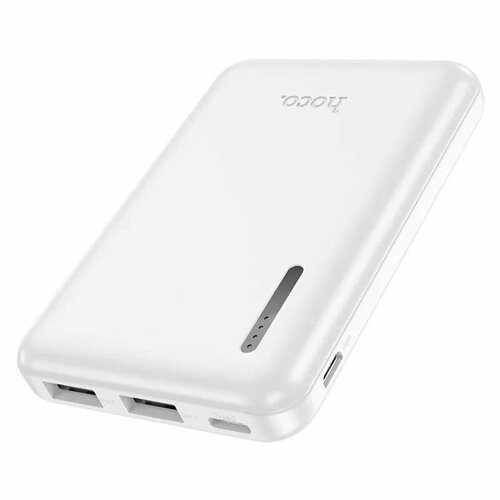 HOCO/Внешний аккумулятор повербанк Power bank J115 5000mAh ультратонкий белый портативный аккумулятор hoco db22 с интеллектуальным датчиком отключения заряда