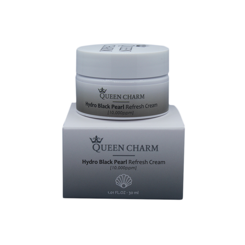 QUEENCHARM Крем для лица омолаживающий экстракт черного жемчуга 1% Hydro Black Pearl Refresh Cream, 30 мл