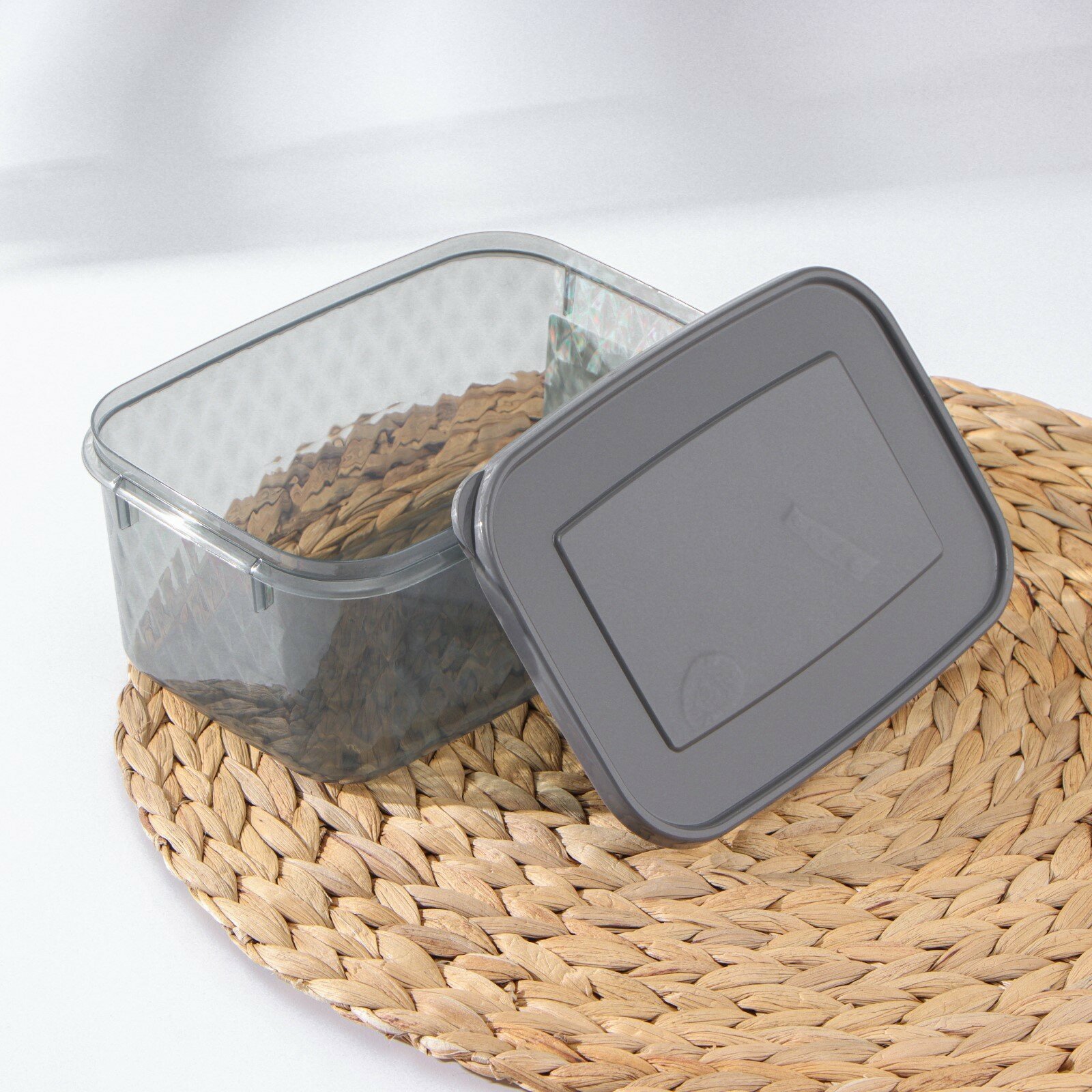 Контейнер для замораживания и хранения продуктов Phibo кристалл 1,3 л, черный - фотография № 6