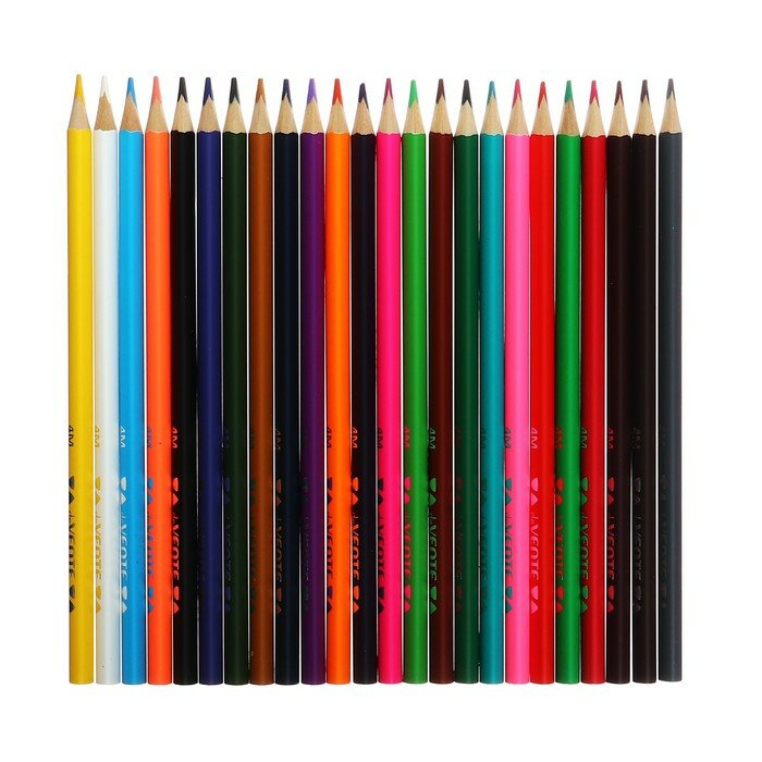 Карандаши цветные deVENTE Trio Mega Soft 24 цвета, плотность грифеля 4М, диаметр грифеля 3 мм, трехгранный цветной корпус, в коробке Soft Touch - фотография № 5
