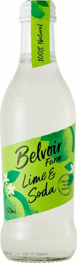 Напиток BELVOIR Lime and Soda сильногазированный, 0.25 л - 6 шт.