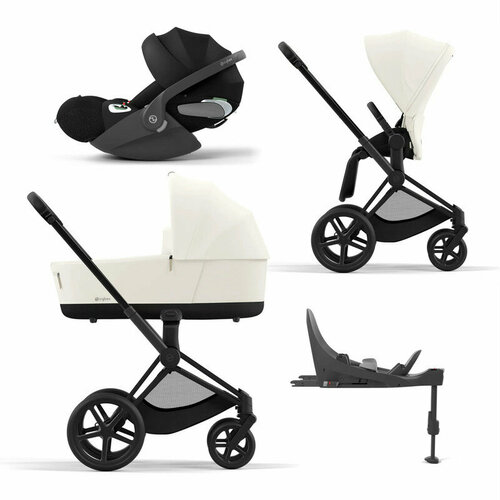 Cybex Priam IV Коляска 4 в 1, шасси IV Matt Black/Off White