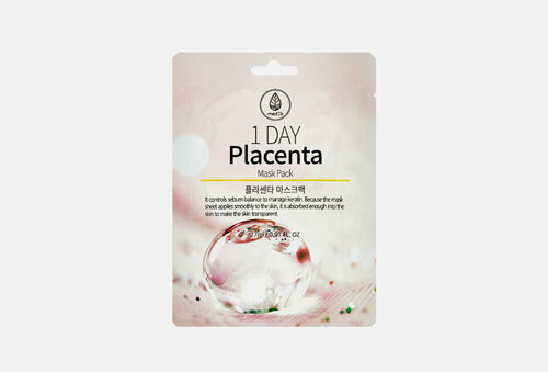 Тканевая маска для лица 1 DAY Placenta Mask Pack