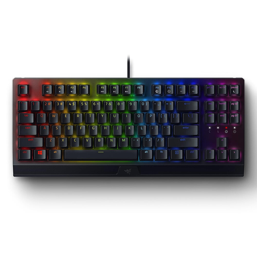 Игровая клавиатура Razer BlackWidow V3 Tenkeyless Razer Green / Clicky, черный, Английский , 1 шт.