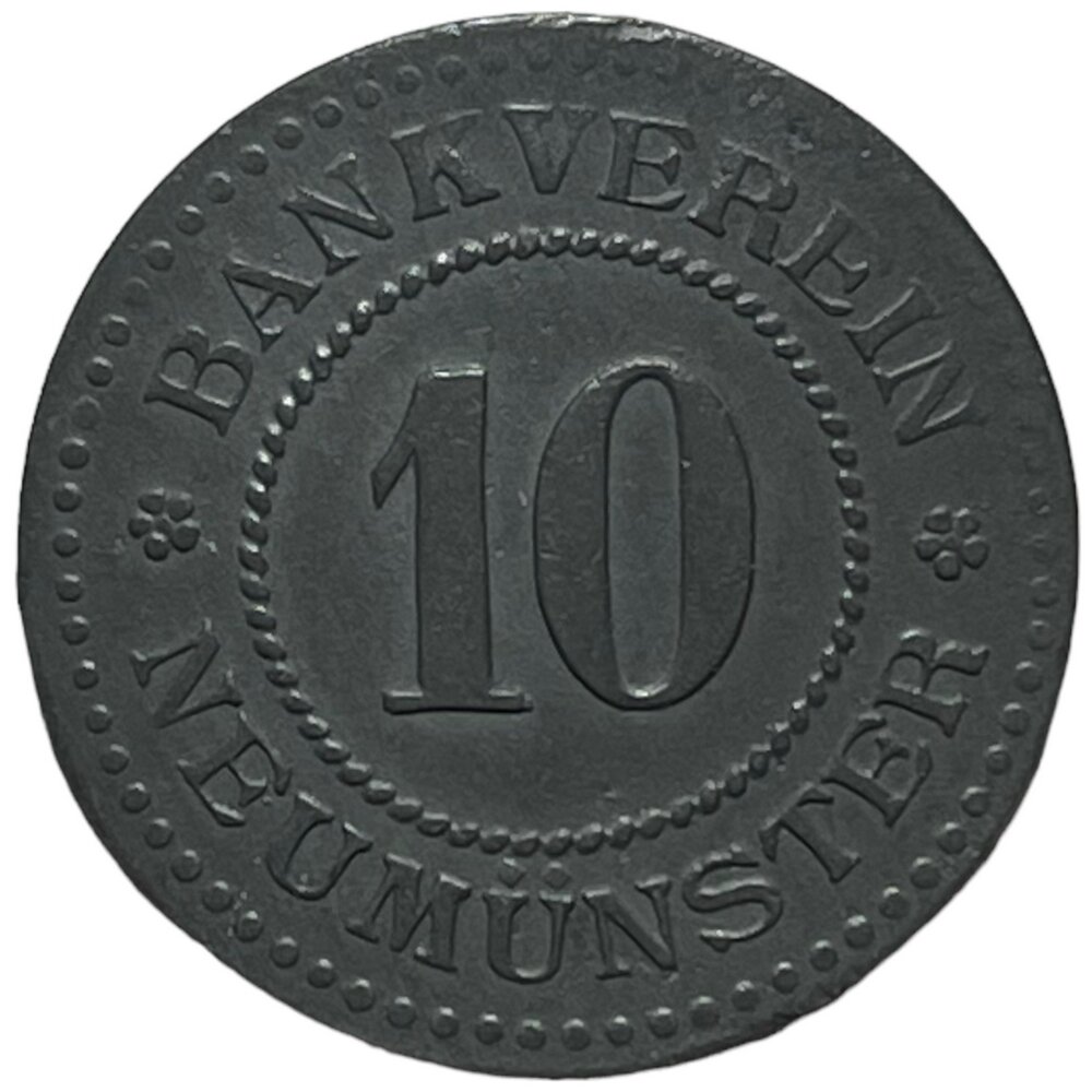 Германия, Ноймюнстер 10 пфеннигов 1914-1924 гг. (Zn) (3)