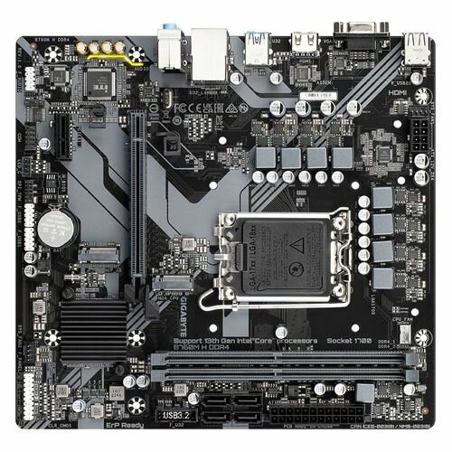 Материнская плата GIGABYTE B760M H DDR4, LGA 1700, Intel B760, mATX, Ret