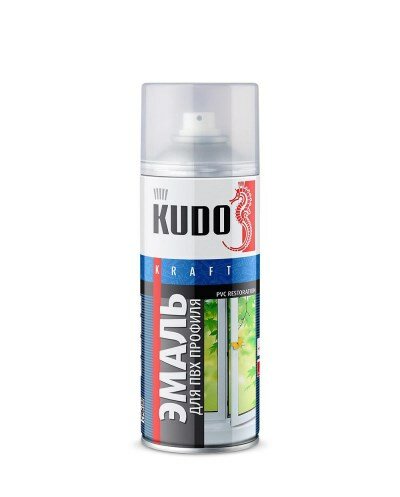 Краска спрей KUDO эмаль для ПВХ профиля 520 мл