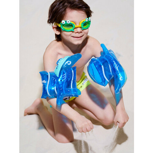 Очки для плавания для мальчика PlayToday, размер 15,5*4,5 см, зеленый
