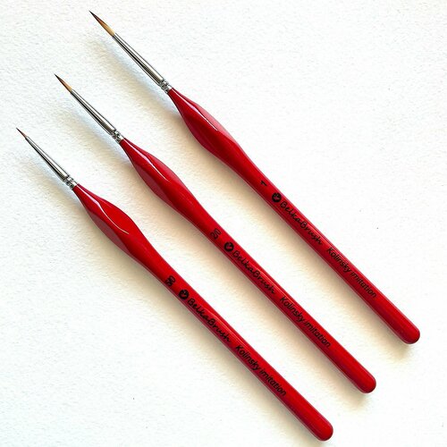 Набор кистей BelkaBrush имитация колонка, для деталей