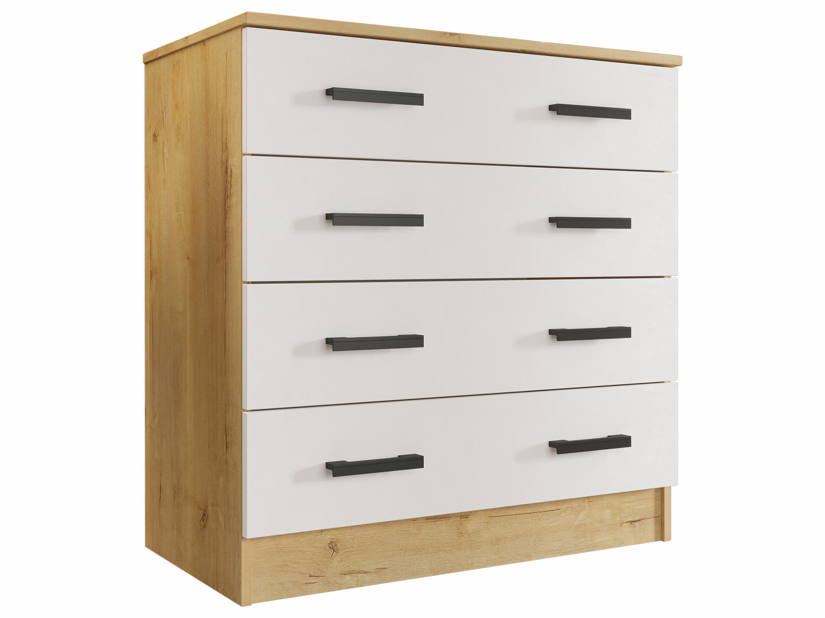 фото Комод Эра Эко 1 Дуб Вотан / Белый гладкий