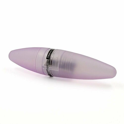 Точилка для карандашей Эллипс 10х2 см с контейнером, одно отверстие, прозрачный фиолетовый