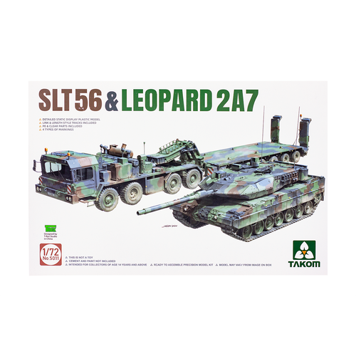 5011 Takom Тягач SLT 56 и ОБТ Leopard 2A7 (1:72)