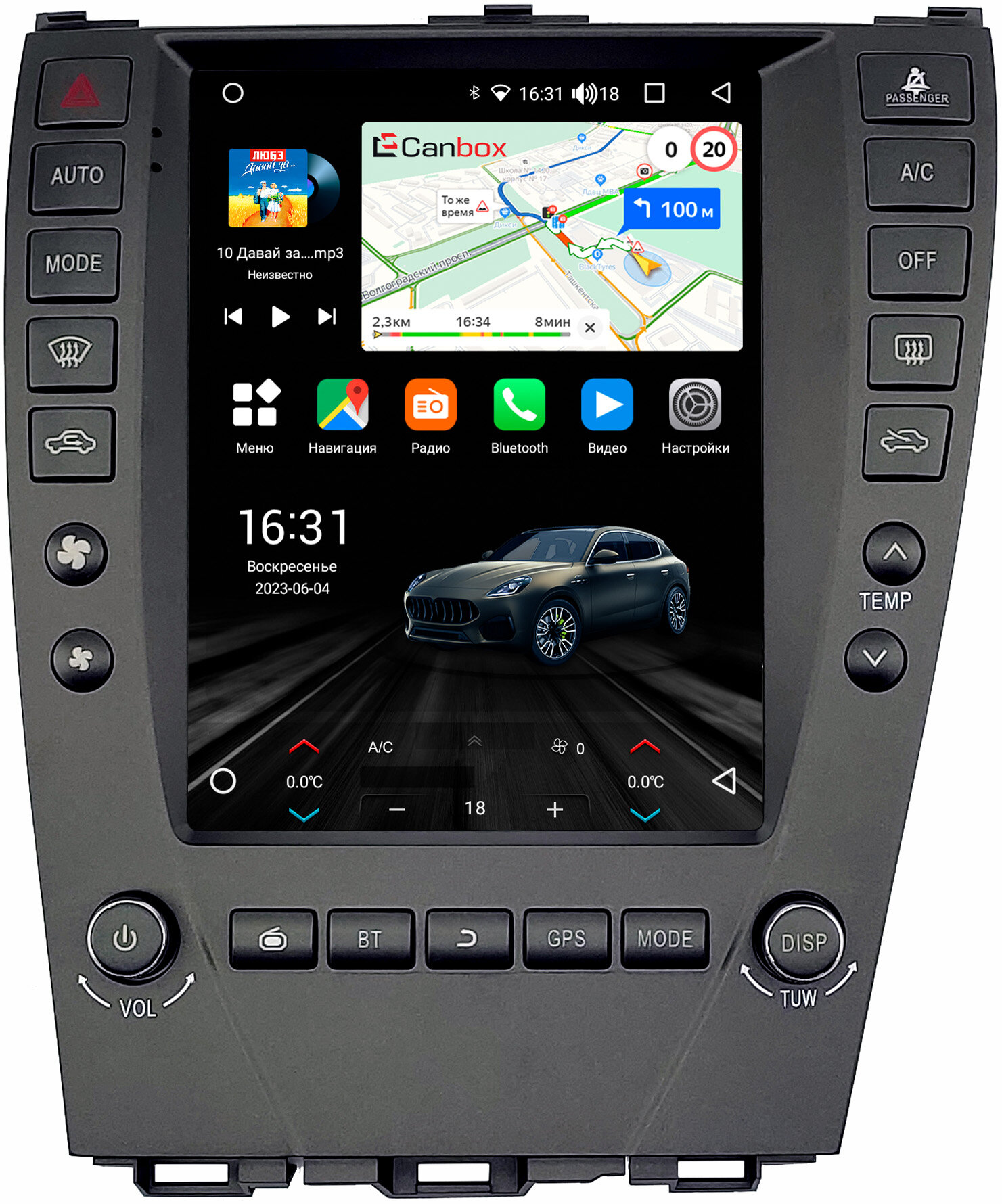 Штатная магнитола Lexus ES 5 (2006-2012) (топовой комплектации) Canbox M-Line (Tesla) 9.7" 2/32 5620-1312-115 Android 10 (4G-SIM, DSP, QLed)