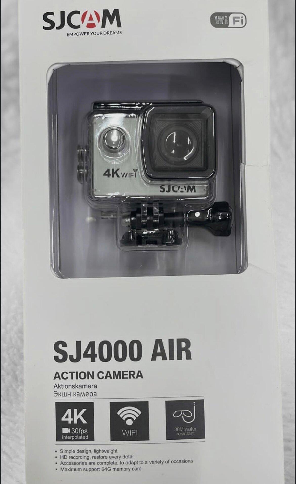 Экшн-камера SJCAM SJ4000-AIR (серая)