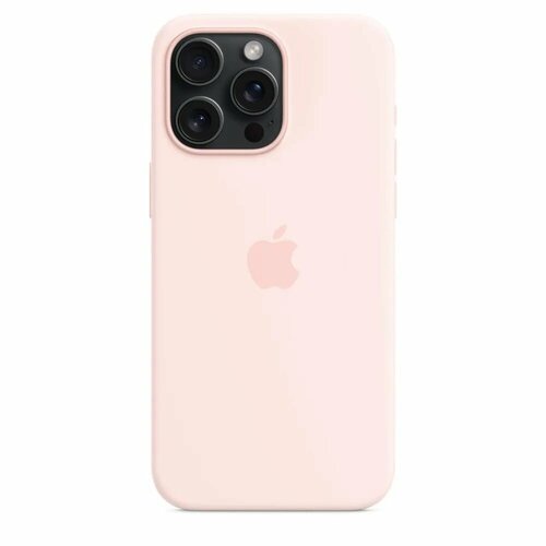 Силиконовый чехол Silicone Case MagSafe для iPhone 15 Pro-Розовый чехол apple iphone 15 pro silicone case magsafe light pink