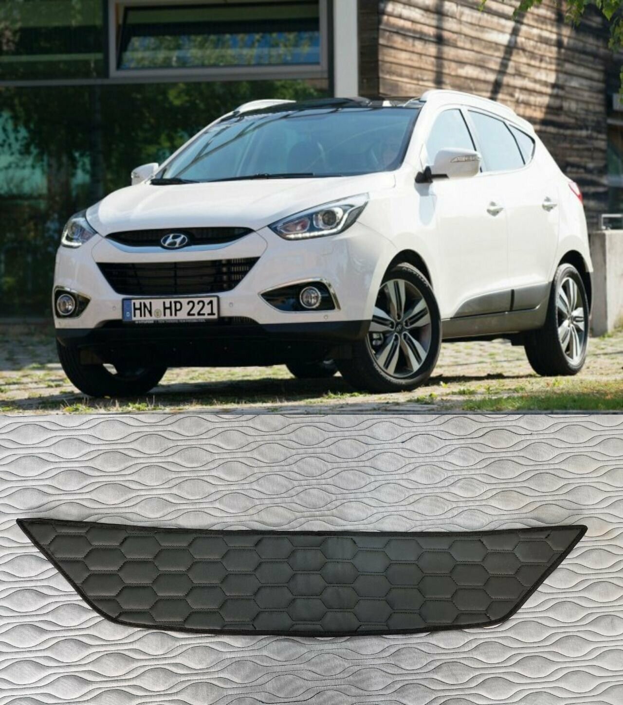 Утеплитель радиатора для Hyundai ix35 2013 -2015 I Рестайлинг Дизайн Соты