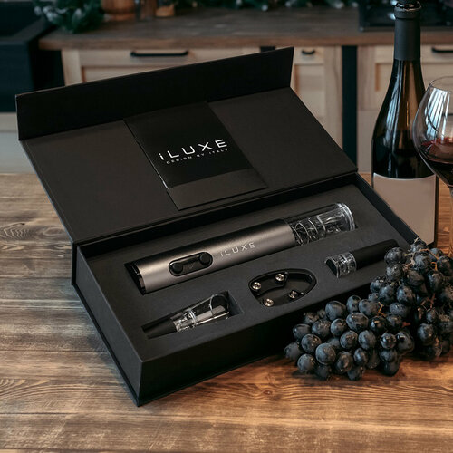 Подарочный набор сомелье iLUXE Prestige Space Gray черный, серый