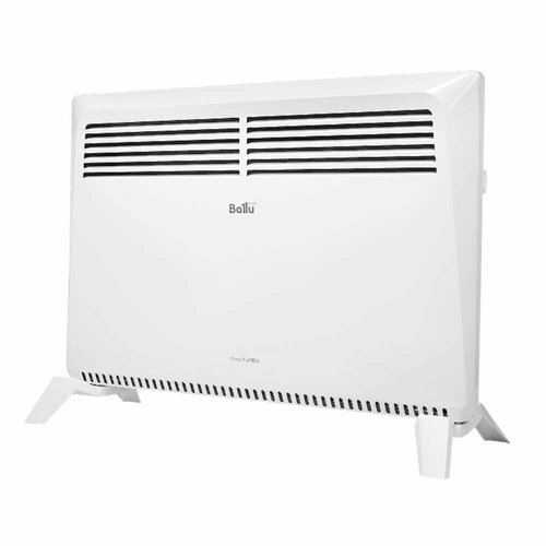 Конвектор - обогреватель электрический с термостатом механическим настенный и наполный электрический радиатор для обогрева дома и дачи 2000 Вт Ballu Solo Turbo BECSMT-2000 856300₽
