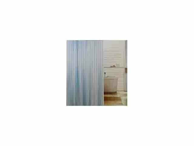 Занавеска для ванной 180х180 см полиэстер голубая полоска