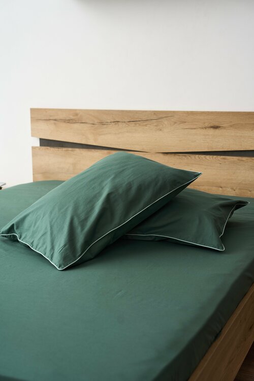 Простыня классическая 2-спальная Esthetic Home зеленая