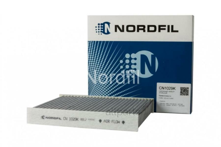 NORDFIL CN1029K Фильтр салона угольный Ford Focus II Volvo C30 C70 II S40 II V50 / Changan CS35 PLUS Eado Plus