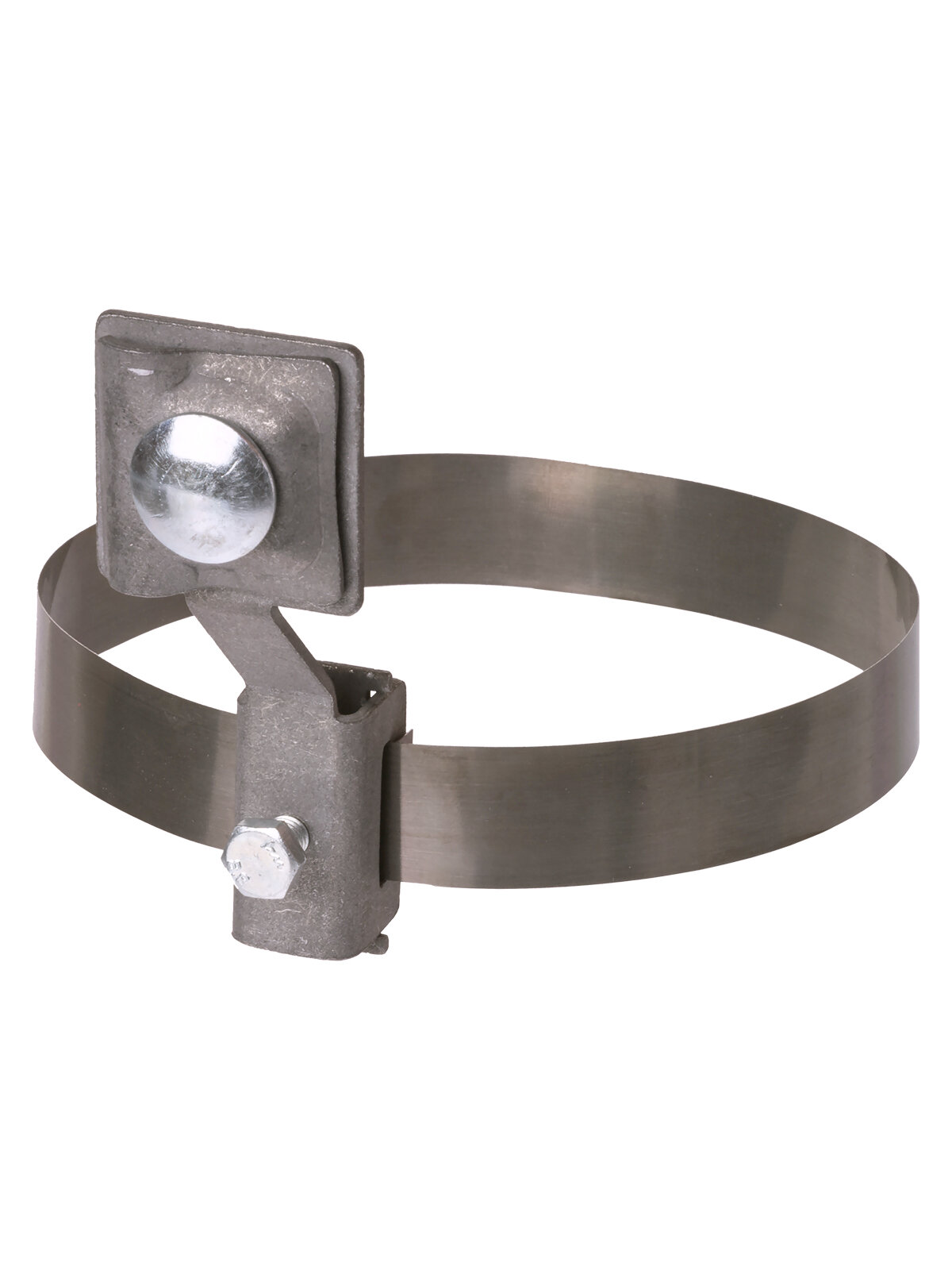 фото Держатель хомут ?10-160 мм нержавеющая сталь, с выносом для прута ?6-10 мм, стальной зажим, TDM SQ24023181 (1 шт.)