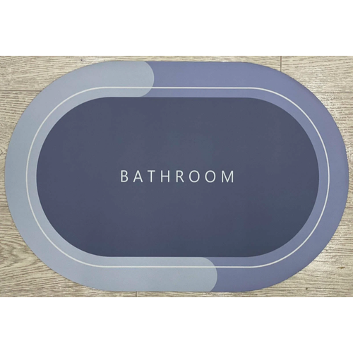 Коврик для ванной и туалета PP 50*80 см, серый / влаговпитывающий, быстросохнущий, противоскользящий