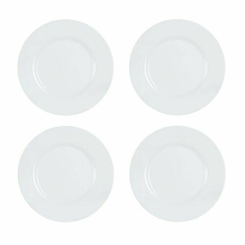 Набор белых тарелок Glass ceramic 19 см 4 шт 1093₽