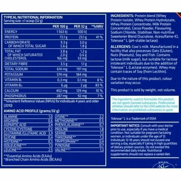 ЮСН БлюЛаб 100% Сывороточный Премиум Протеин / USN (SAR) BlueLab 100% Whey Premium Protein (454 гр) Шоколад. — фото 1
