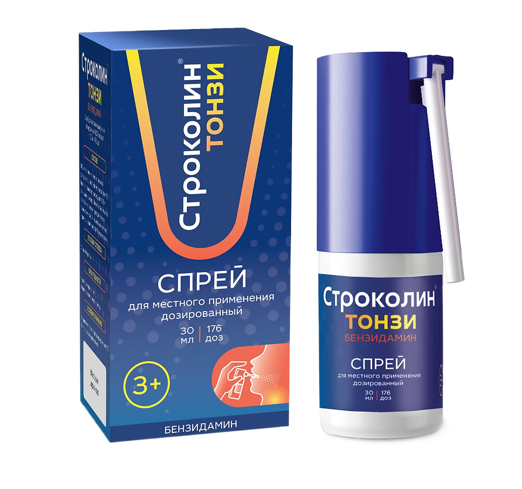 фото Строколин Тонзи спрей для местного применения дозированный 0,255 мг/доза 30 мл 1 шт