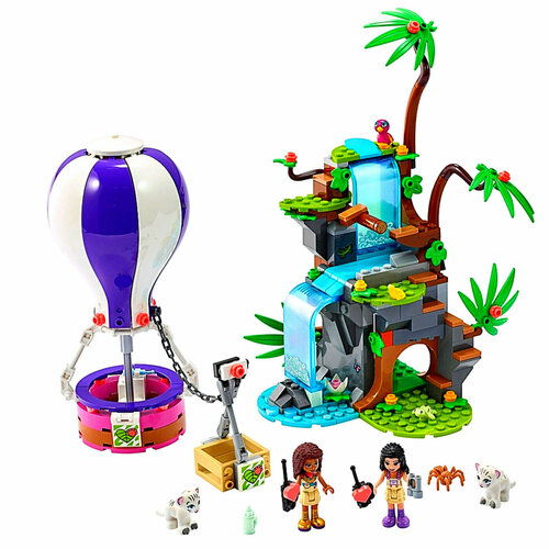 Конструктор Friends 356 деталей Джунгли: спасение тигра на воздушном шаре / Конструктор / Конструктор для девочек