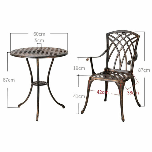 Набор садовой мебели Комплект мебели садовой металлической мебели стол 2 стула для дачидома 23000₽