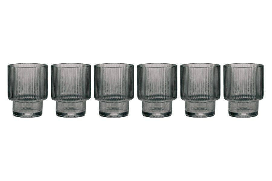 фото Набор стаканов для воды Modern Classic, серый, 0,32 л, 6 шт (Pozzi Milano 1876)