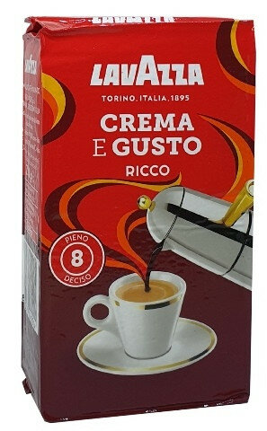 Lavazza Crema Gusto Ricco кофе молотый 250г в/у 2 штуки (4001-8369)