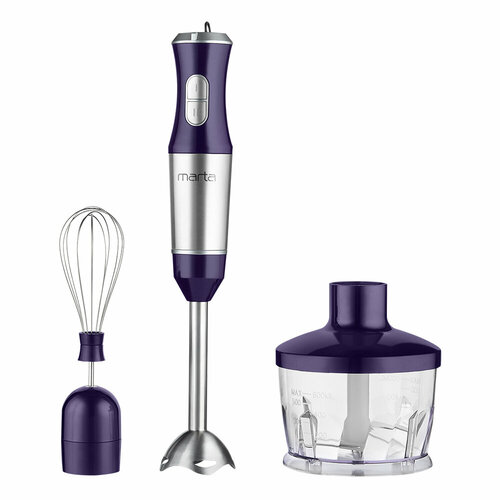 Кухонный комбайн с ручным блендером MARTA MT-1565 темный топаз 115700₽