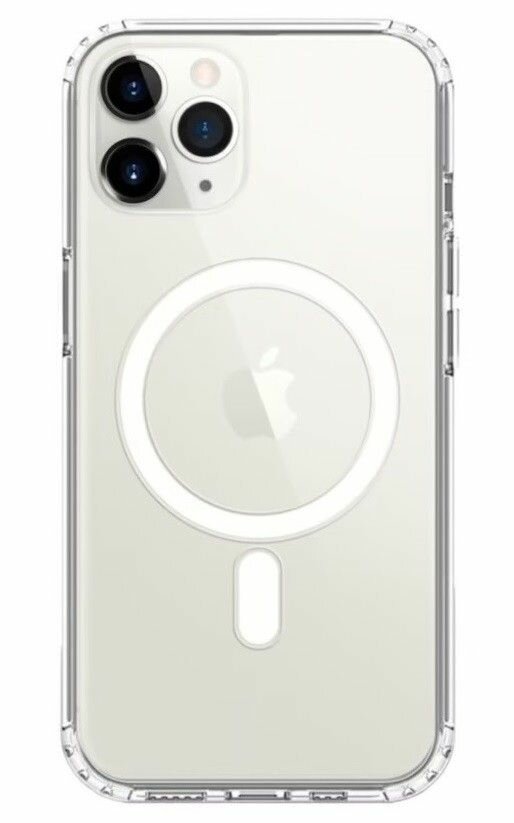 Накладка силиконовая MagSafe для iPhone 12 / iPhone 12 Pro прозрачная