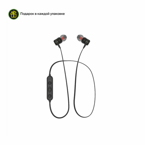 Наушники More choice BG20 беспроводные вакуумные микрофон BT 50 100 дБ чёрные 844₽