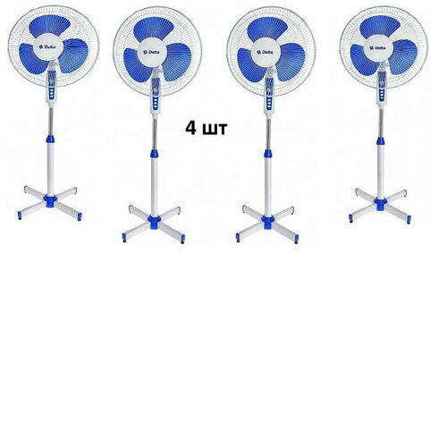 Напольный вентилятор Delta DL-003N 4 шт в упаковке белый с синим 260000₽