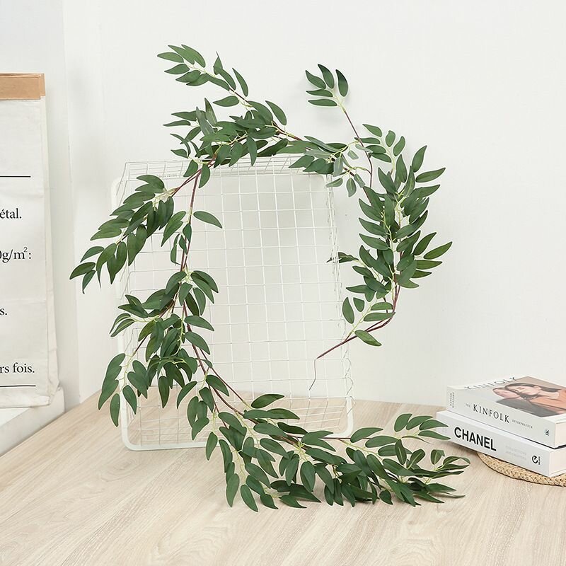 фото Искусственная зелень лиана рускус-эвкалипт, декоративная, длина 180 см.