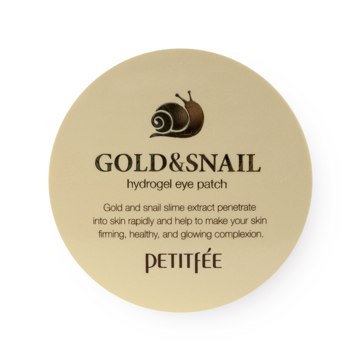 Патчи гидрогелевые для глаз Petitfee Gold&Snail с коллоидным золотом и муцином улитки